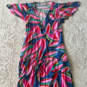 Element Multicolor Geometric-Print Dress in Pink, Blue & Green